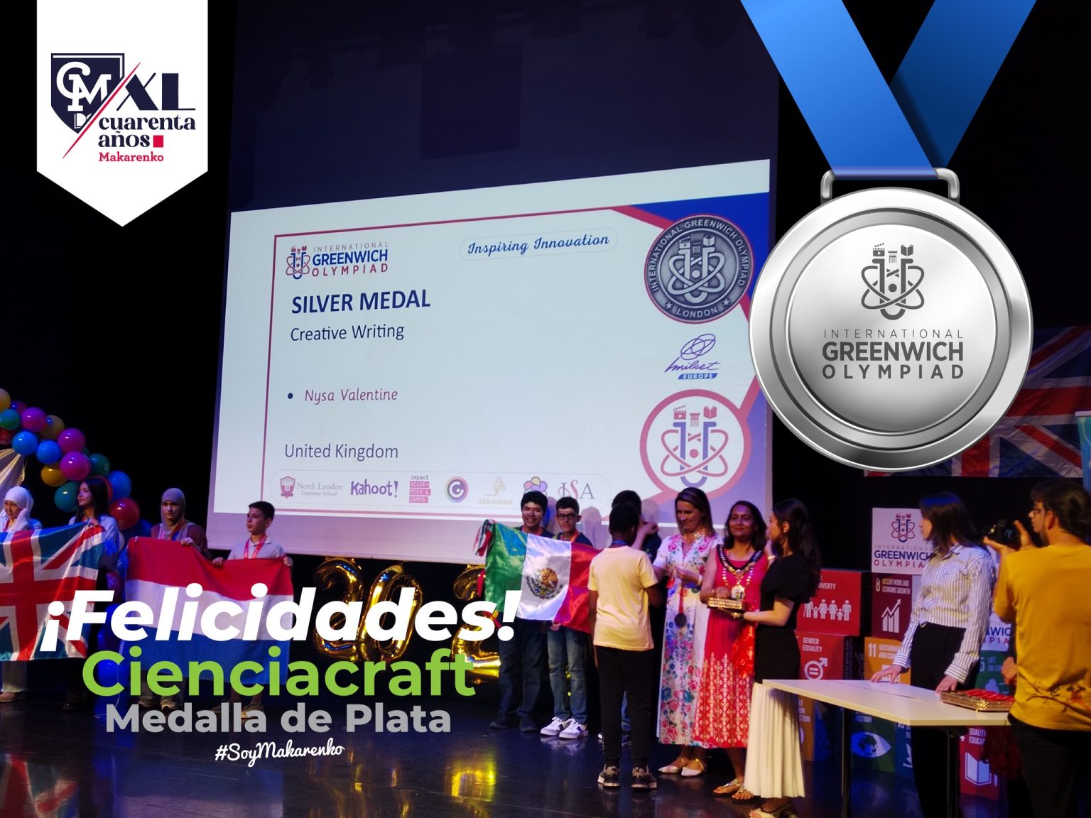 Medalla de Plata en la International Greenwich Olympiad