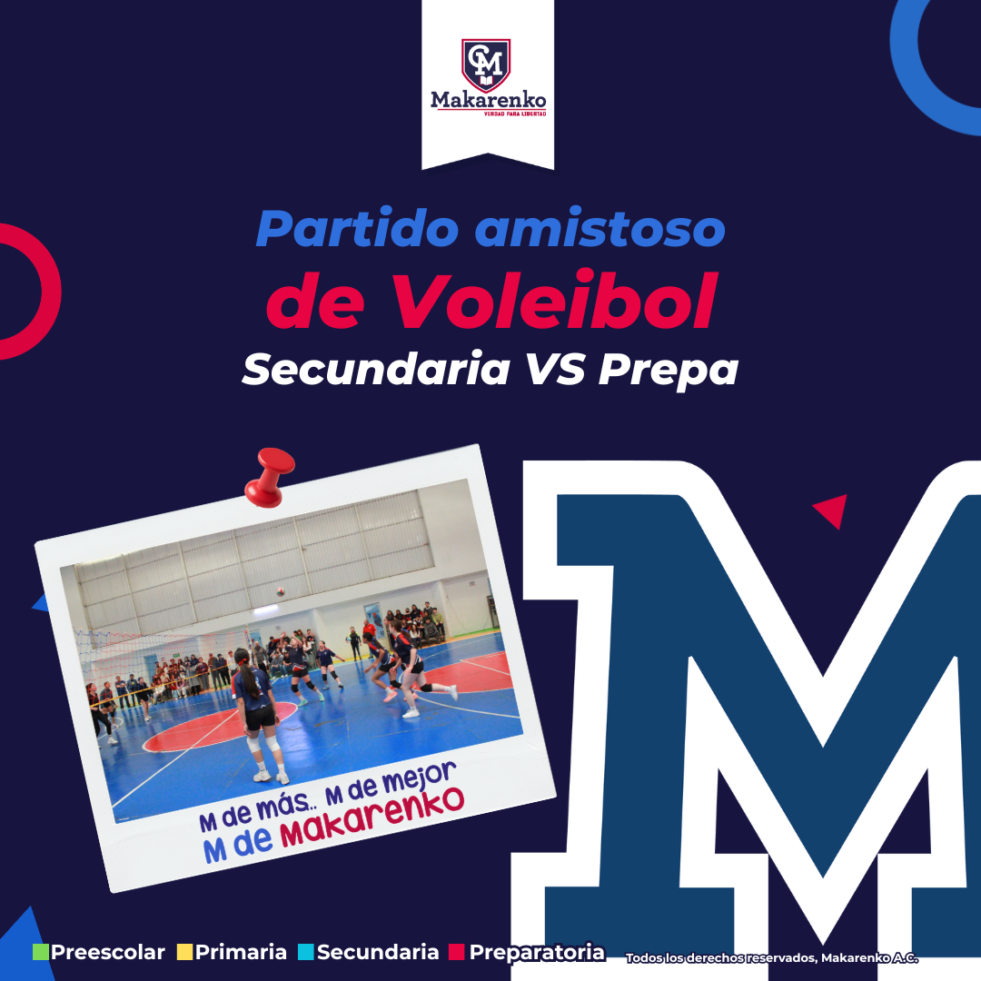 Partido amistoso de voleibol Secundaria vs Preparatoria